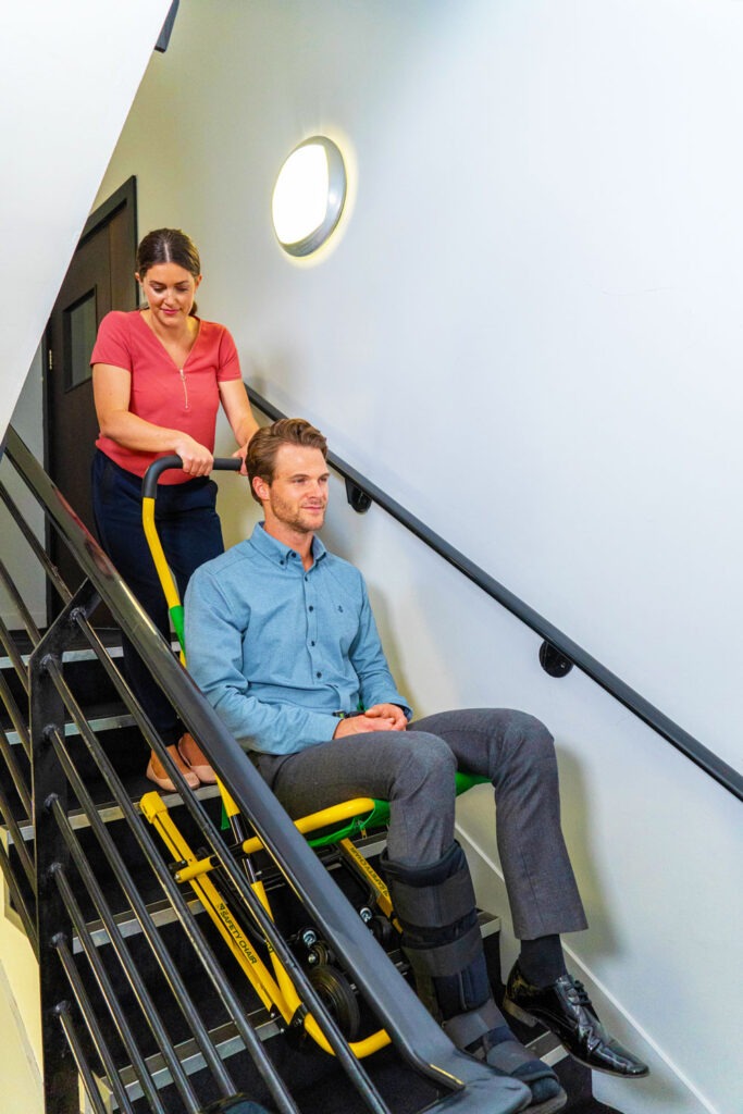 Safety-Chair-Evacuation-Chair-on-stairs